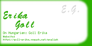 erika goll business card